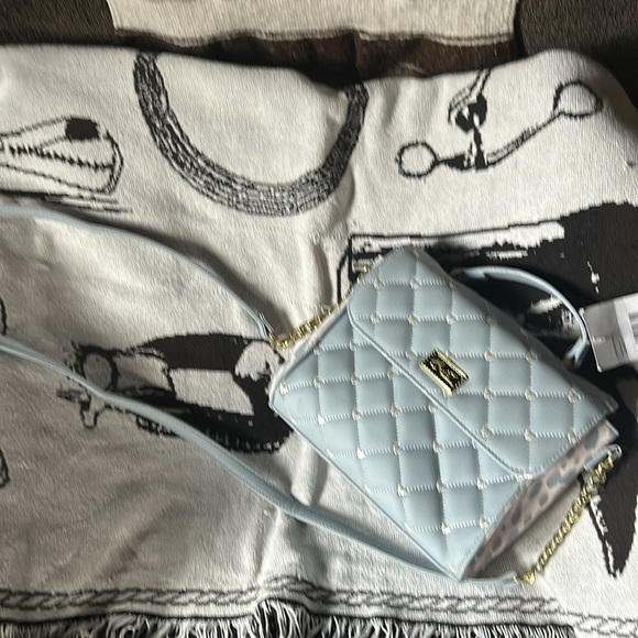 BETSEY JOHNSON  PURSE  NWT Gray/White with little white hearts, - Picture 4 of 7